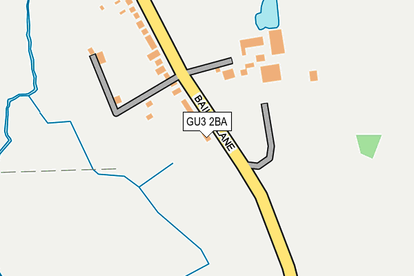 GU3 2BA map - OS OpenMap – Local (Ordnance Survey)