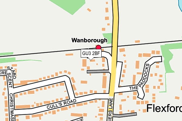 GU3 2BF map - OS OpenMap – Local (Ordnance Survey)