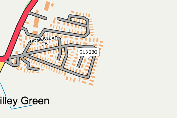 GU3 2BQ map - OS OpenMap – Local (Ordnance Survey)