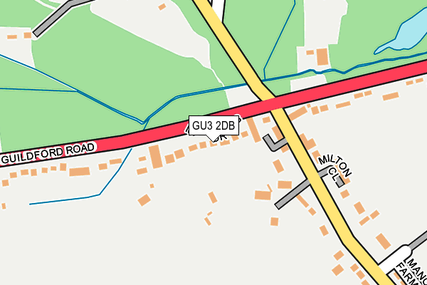 GU3 2DB map - OS OpenMap – Local (Ordnance Survey)