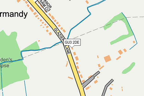 GU3 2DE map - OS OpenMap – Local (Ordnance Survey)