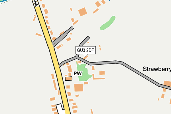 GU3 2DF map - OS OpenMap – Local (Ordnance Survey)