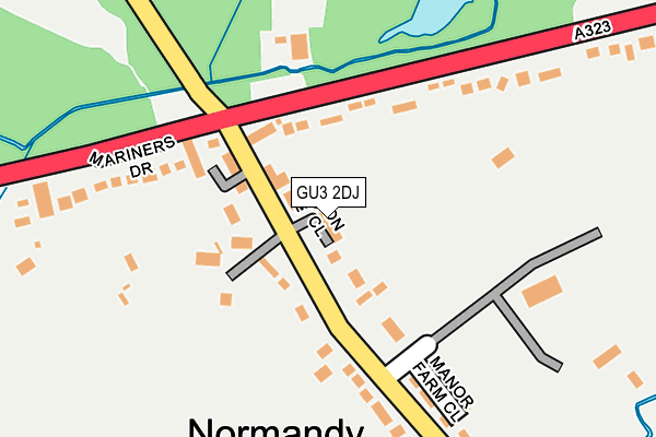 GU3 2DJ map - OS OpenMap – Local (Ordnance Survey)