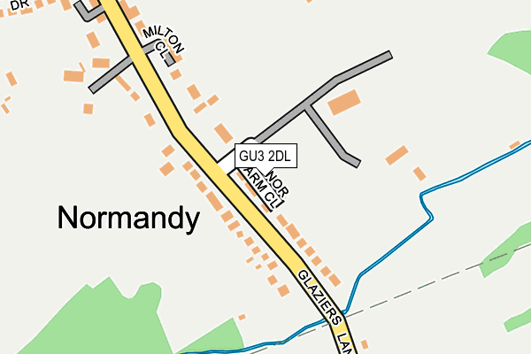 GU3 2DL map - OS OpenMap – Local (Ordnance Survey)