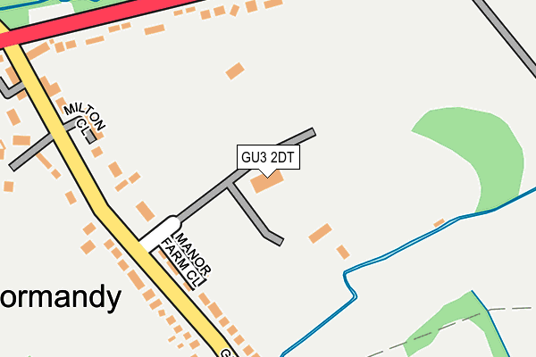 GU3 2DT map - OS OpenMap – Local (Ordnance Survey)