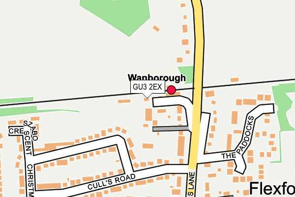 GU3 2EX map - OS OpenMap – Local (Ordnance Survey)