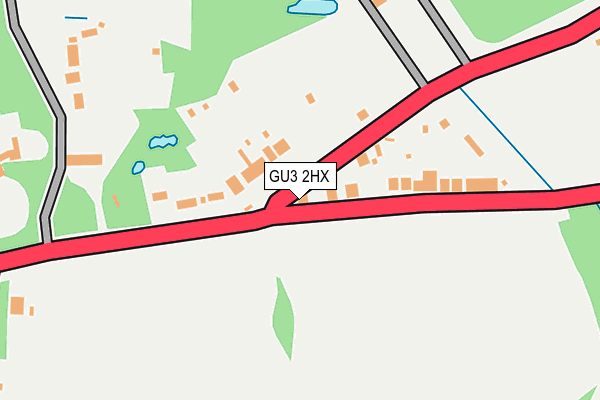 GU3 2HX map - OS OpenMap – Local (Ordnance Survey)