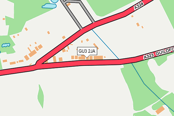 GU3 2JA map - OS OpenMap – Local (Ordnance Survey)