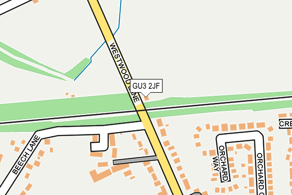 GU3 2JF map - OS OpenMap – Local (Ordnance Survey)