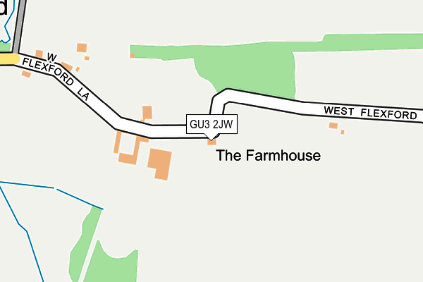GU3 2JW map - OS OpenMap – Local (Ordnance Survey)