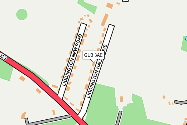 GU3 3AE map - OS OpenMap – Local (Ordnance Survey)