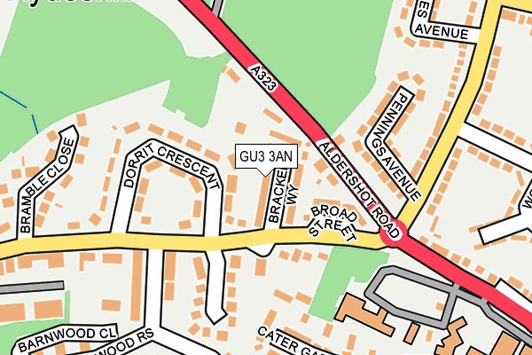 GU3 3AN map - OS OpenMap – Local (Ordnance Survey)