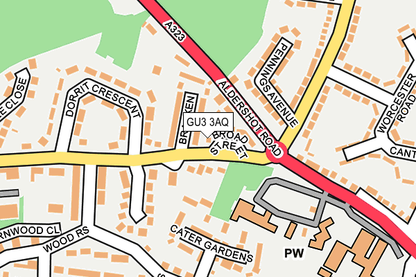 GU3 3AQ map - OS OpenMap – Local (Ordnance Survey)