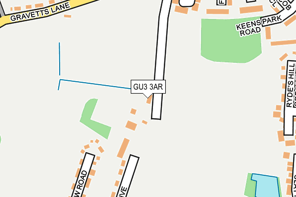 GU3 3AR map - OS OpenMap – Local (Ordnance Survey)