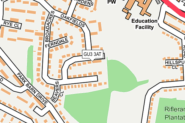 GU3 3AT map - OS OpenMap – Local (Ordnance Survey)