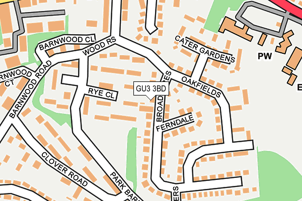 GU3 3BD map - OS OpenMap – Local (Ordnance Survey)