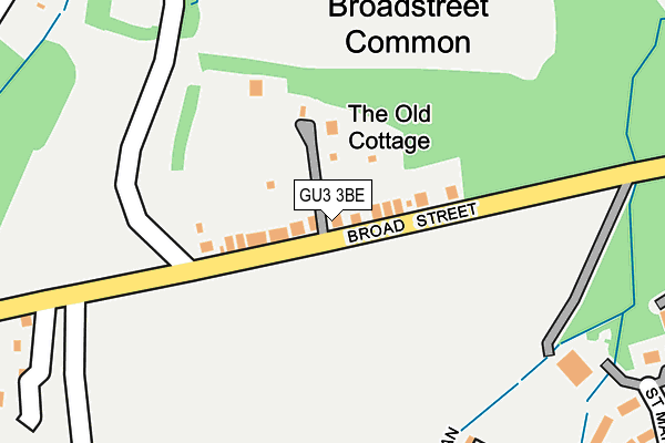 GU3 3BE map - OS OpenMap – Local (Ordnance Survey)