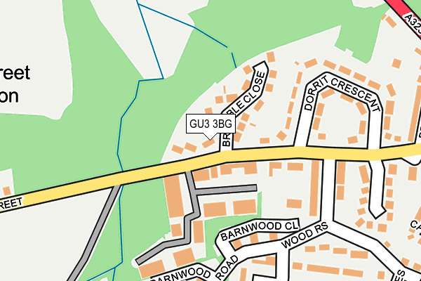GU3 3BG map - OS OpenMap – Local (Ordnance Survey)