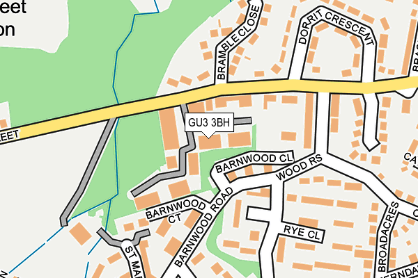 GU3 3BH map - OS OpenMap – Local (Ordnance Survey)