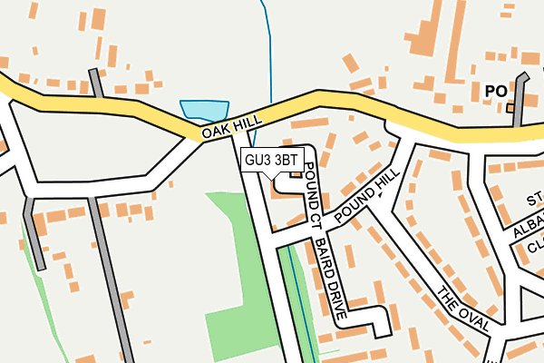 GU3 3BT map - OS OpenMap – Local (Ordnance Survey)