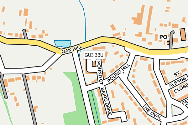GU3 3BU map - OS OpenMap – Local (Ordnance Survey)
