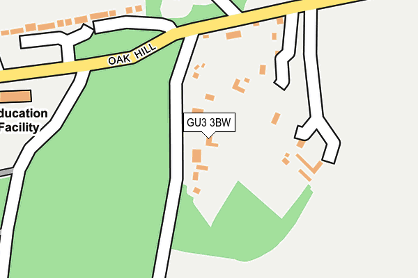 GU3 3BW map - OS OpenMap – Local (Ordnance Survey)