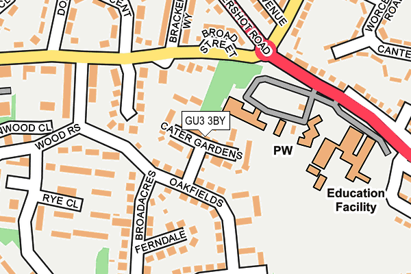 GU3 3BY map - OS OpenMap – Local (Ordnance Survey)