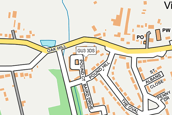 GU3 3DS map - OS OpenMap – Local (Ordnance Survey)