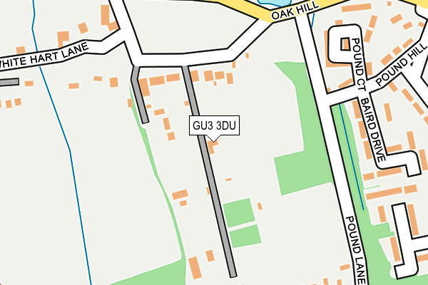 GU3 3DU map - OS OpenMap – Local (Ordnance Survey)