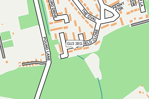 GU3 3EG map - OS OpenMap – Local (Ordnance Survey)