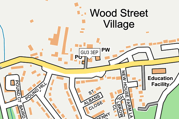 GU3 3EP map - OS OpenMap – Local (Ordnance Survey)