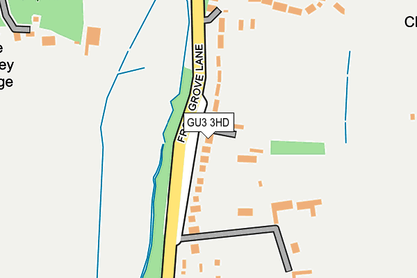 GU3 3HD map - OS OpenMap – Local (Ordnance Survey)
