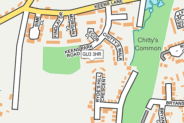 GU3 3HR map - OS OpenMap – Local (Ordnance Survey)