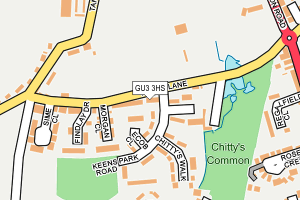 GU3 3HS map - OS OpenMap – Local (Ordnance Survey)