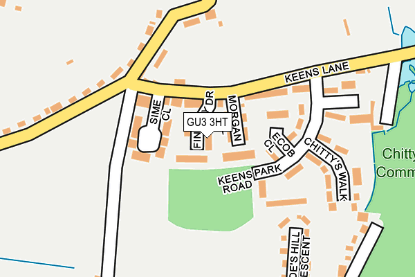 GU3 3HT map - OS OpenMap – Local (Ordnance Survey)