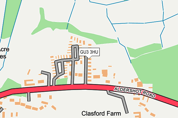 GU3 3HU map - OS OpenMap – Local (Ordnance Survey)