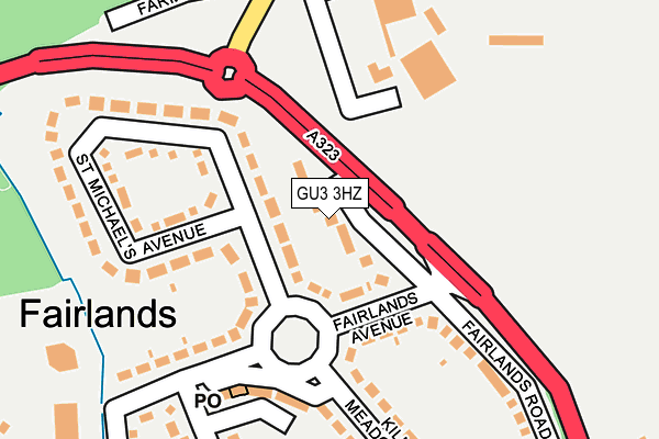 GU3 3HZ map - OS OpenMap – Local (Ordnance Survey)