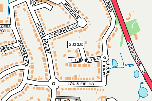 GU3 3JD map - OS OpenMap – Local (Ordnance Survey)