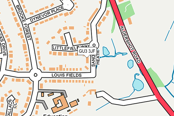 GU3 3JF map - OS OpenMap – Local (Ordnance Survey)