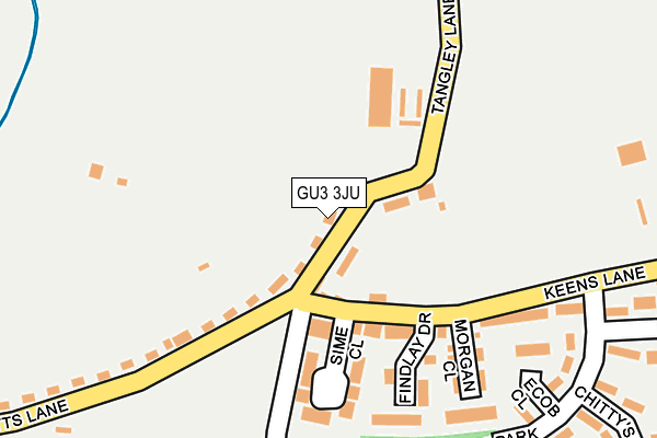 GU3 3JU map - OS OpenMap – Local (Ordnance Survey)