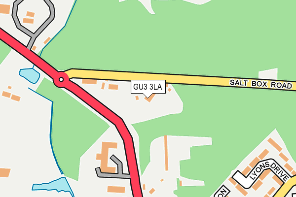 GU3 3LA map - OS OpenMap – Local (Ordnance Survey)