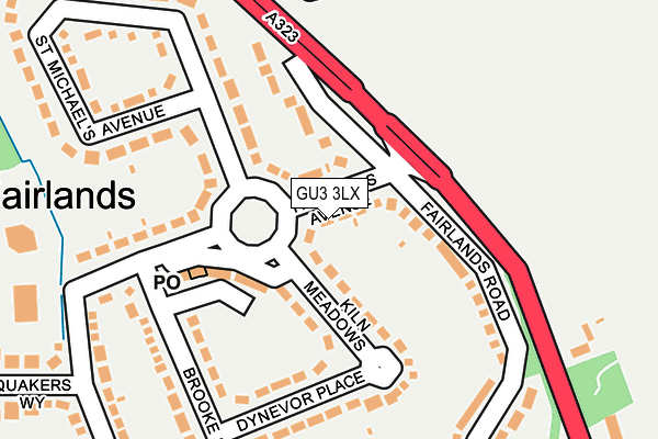 GU3 3LX map - OS OpenMap – Local (Ordnance Survey)