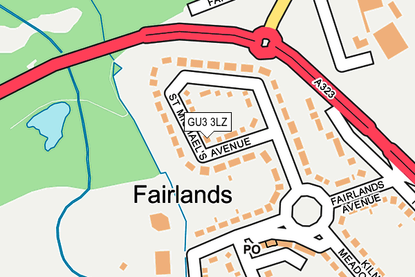 GU3 3LZ map - OS OpenMap – Local (Ordnance Survey)