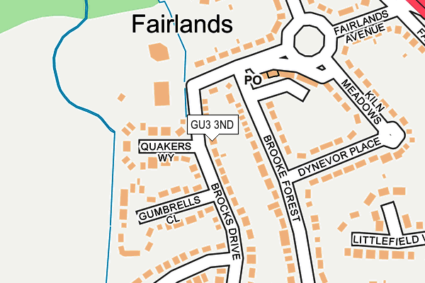 GU3 3ND map - OS OpenMap – Local (Ordnance Survey)