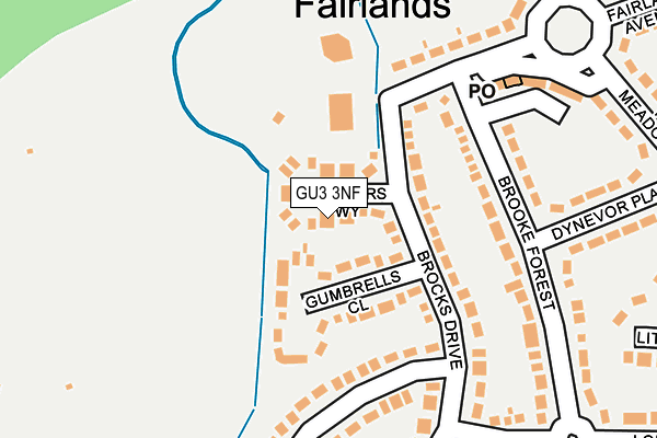 GU3 3NF map - OS OpenMap – Local (Ordnance Survey)