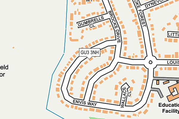 GU3 3NH map - OS OpenMap – Local (Ordnance Survey)