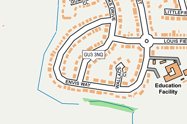 GU3 3NQ map - OS OpenMap – Local (Ordnance Survey)