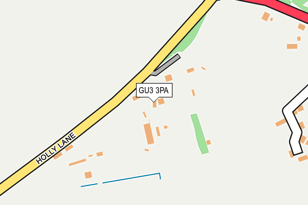 GU3 3PA map - OS OpenMap – Local (Ordnance Survey)