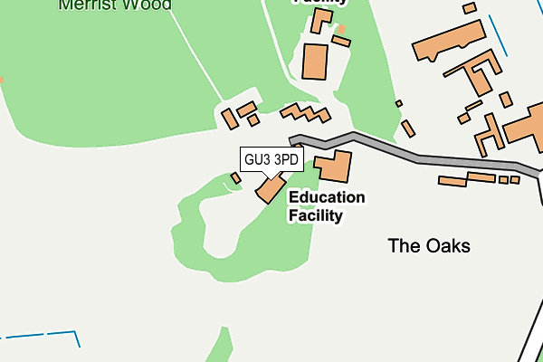 GU3 3PD map - OS OpenMap – Local (Ordnance Survey)