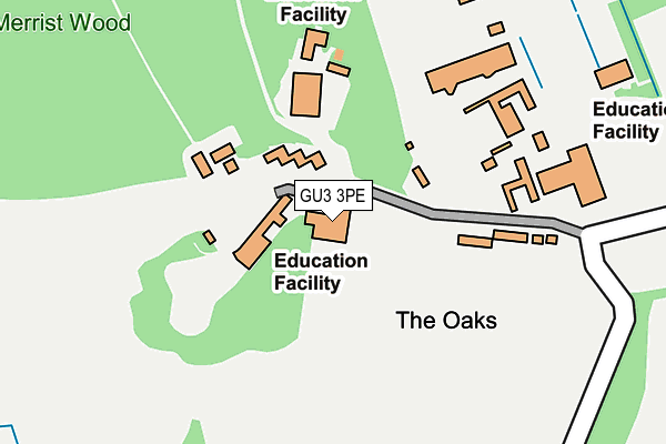 GU3 3PE map - OS OpenMap – Local (Ordnance Survey)